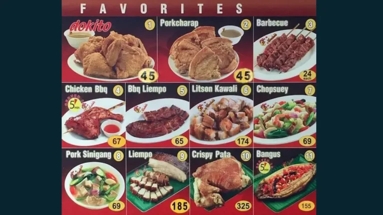 Andoks Price Menu