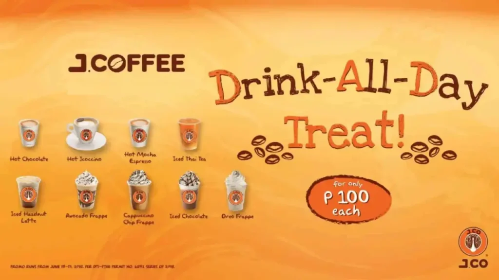 Coffee and Beverages JCO Menu Price