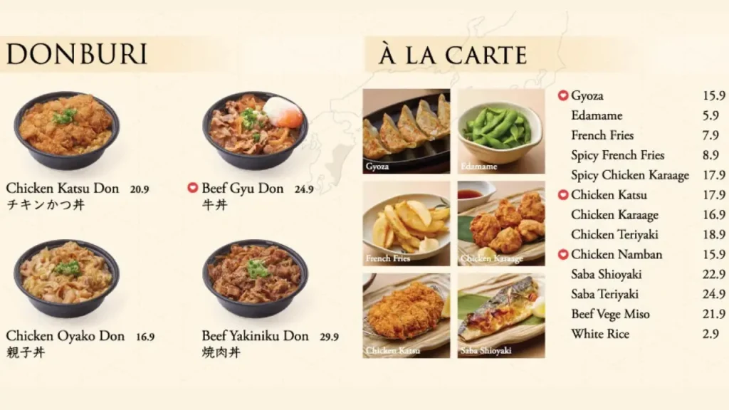 Side Dishes Yayoi Menu Price