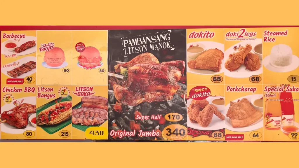 Signature Roasted Chicken Andoks Dine In Menu