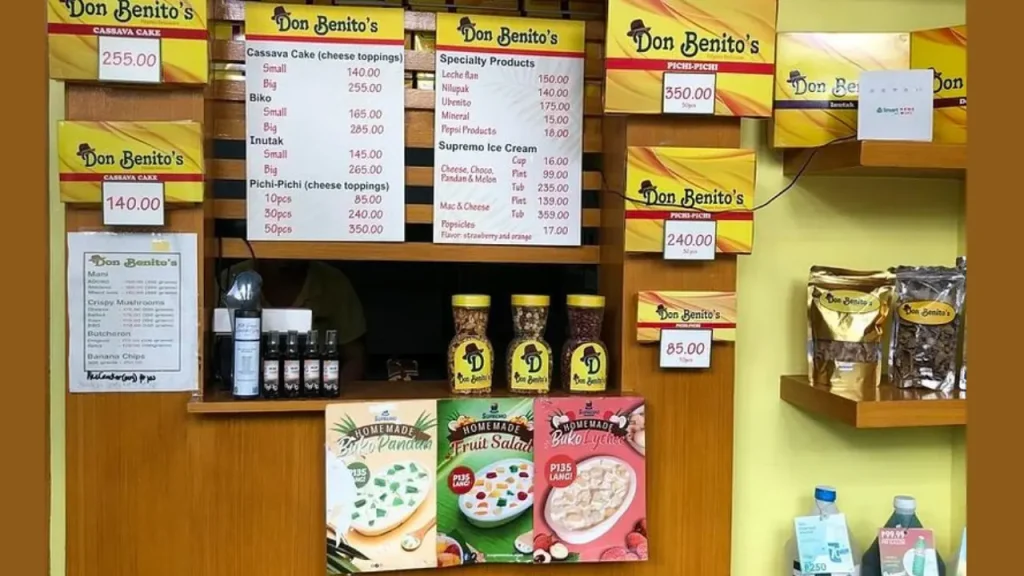 Main Dishes Don Benito’s Menu Price