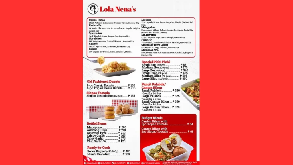 Signature Donuts Lola Nena's Menu
